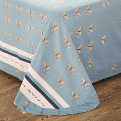 Unique Butterfly Print Luxury 4-Piece Cotton Bedding Sets/Duvet Cover