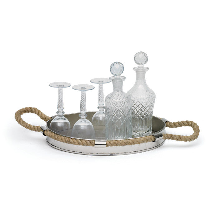 Polished Starboard Tray with Rope Handle