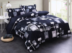 Geometric Point-Line-Surface Pattern Creative Design Luxury 4-Piece Cotton Bedding Set