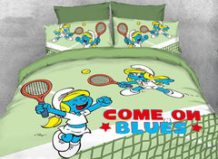 Tennis Smurfette Luxury 4-Piece Light Green Bedding Sets/Duvet Covers