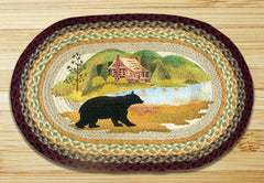 Cabin Bear Oval Patch Rug