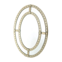 Oval Antique Trimmed Mirror