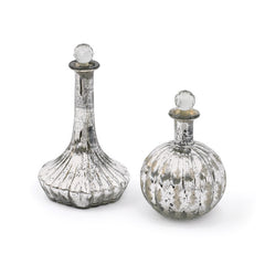 Glass Jeanie Bottles-Set of Two