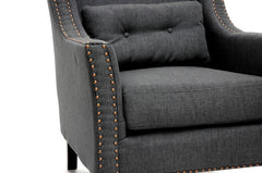 Baxton Studio Albany Linen Lounge Chair