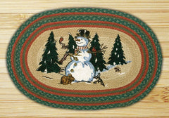 Winter Wonderland Oval Patch Rug