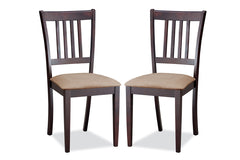 Baxton Studio Sharon Brown Wood Dining Chair in Set of 2