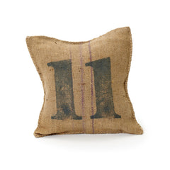 Vintage Square Sack Pillow # 11- Set Of 2