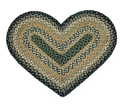 Black/Mustard/Creme Braided Rug In Different Shapes And Sizes