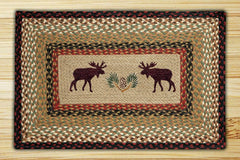 Moose/Pinecone Print Patch Rug