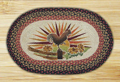 Rooster Oval Patch Rug