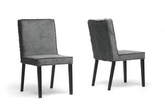Baxton Studio Cuba Microfiber Modern Dining Chair in Set of 2