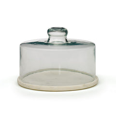 Marble with Glass Fromage Dome