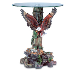 Eagle Glass Top Accent Table