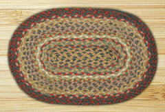 Oval Burgundy/Ivory Miniature Swatch In 10"x15"