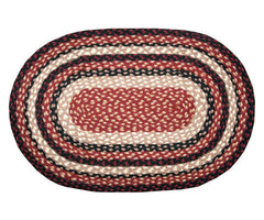 Black or Tan Braided Rug In Different Sizes