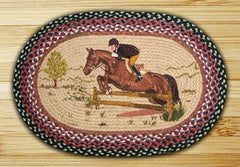 English Rider Oval Patch Rug