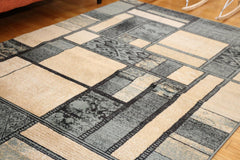 Anzy Contemporary Blue and Beige Modern Square Boxes Area Rug In Different Sizes