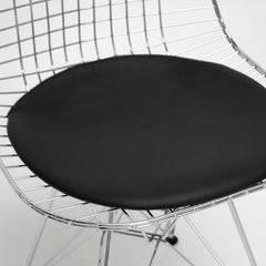 Baxton Studio Wire Chair with Black Cushion in set of 2