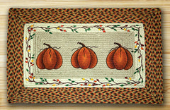 Harvest Pumpkin Print Patch Rug