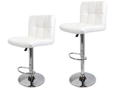 SET of ((2)) Bar Stools Leather Modern Hydraulic Swivel Dinning Chair Barstools