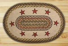 Gold Stars Oval Patch Rug