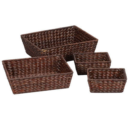 Banana Leaf Wicker Decorative Storage Baskets