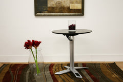 Baxton Studio Yang Black / Silver Folding Event Table in Standard Height