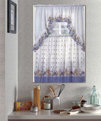 Kitchen Curtain Set, Complete Tier & Swag Set, Pots and Fruits Pattern