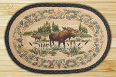 Moose Wading 677 Hand Printed Rug