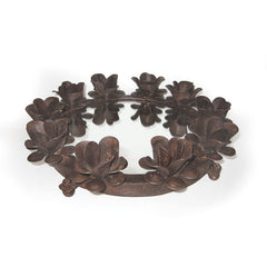 Round Iron Serving Tray with Candleholders