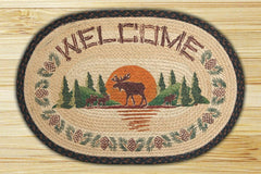 Moose/Welcome 625 Hand Printed Rug