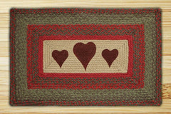 Hearts Print Patch Rug