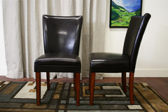 Baxton Studio Sofi Dark Brown Dining Chair Set of 2