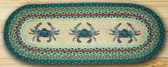 Blue Crab Oval Patch Runner In Different Sizes