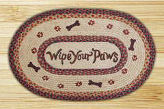 Wipe Your Paws Oval Patch Rug