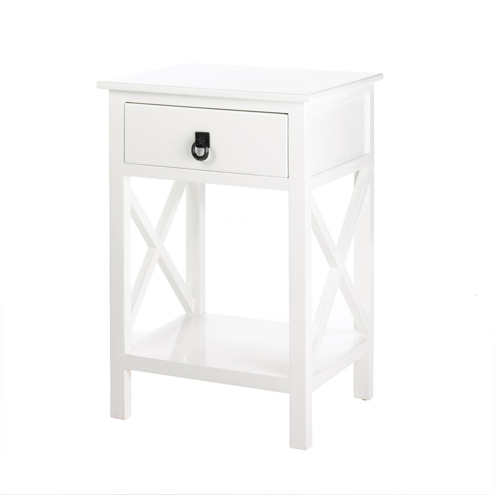 White Glossy Side Table