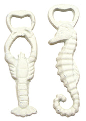 Seahorse and Lobster Bottle Openers Set of 2