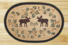 Moose/Pinecone 430 Hand Printed Rug