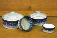 Blueberry/Creme Braided Baskets