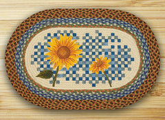 Heirloom Sunflower Oval Patch Rug
