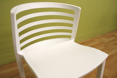 Baxton Studio Ofilia White Plastic Chair Set of Two