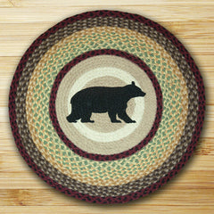 Cabin Bear Round Patch Rug