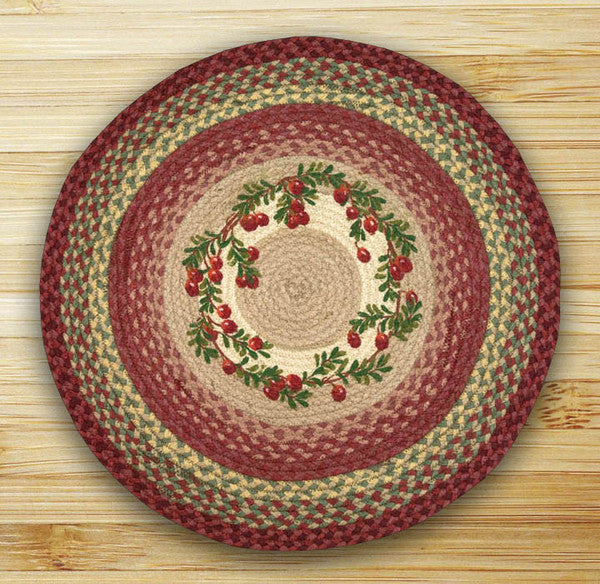 Cranberries Round Patch Rug