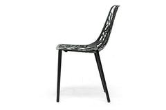 Baxton Studio Demeter Metal Dining Chair in Set of 2