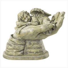 Cherub in Hand Statue