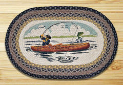 Fishing Oval Patch Rug