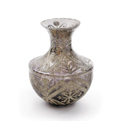 Toulouse Vase with Antiqued Smokey Etched
