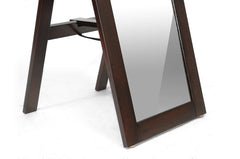 Baxton Studio Lund Dark brown Wood Modern Mirror