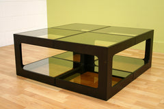Baxton Studio Clara Glass Square Side Table