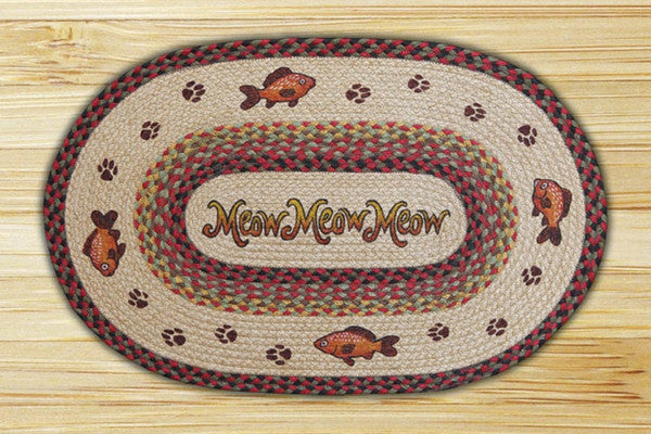 Meow Meow Oval Patch Rug